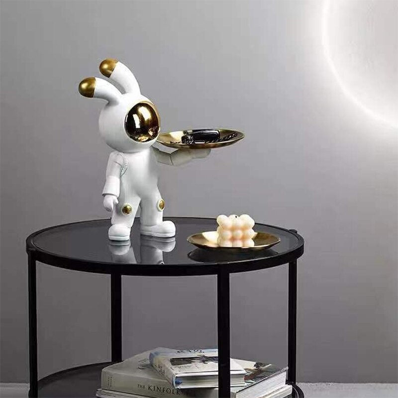 CORX Designs - Gold Silver Astronaut Rabbit Tray Statue - Review