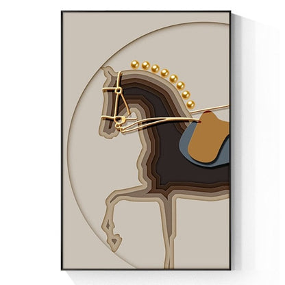 CORX Designs - Brown and Gold Luxurious Horse Canvas Art - Review