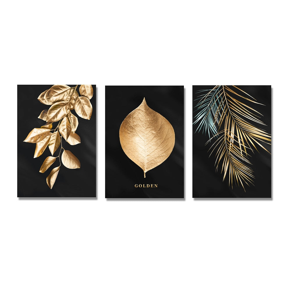 CORX Designs - Gold Black Leaf Canvas Art - Review