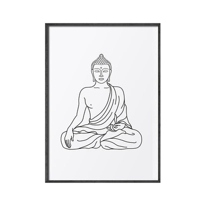 CORX Designs - Mandala Buddha Lotus Line Zen Canvas Art - Review