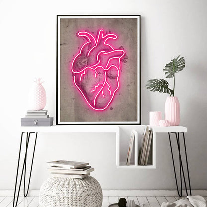 CORX Designs - Neon Heart Skeleton Vintage Canvas Art - Review