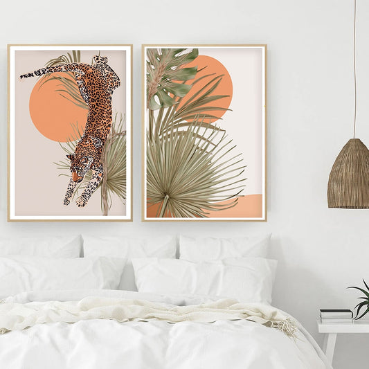 CORX Designs - Boho Tropical Leaves Leopard Canvas Art - Review
