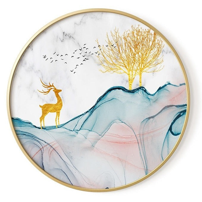 CORX Designs - Abstract Marble Round Canvas - Review