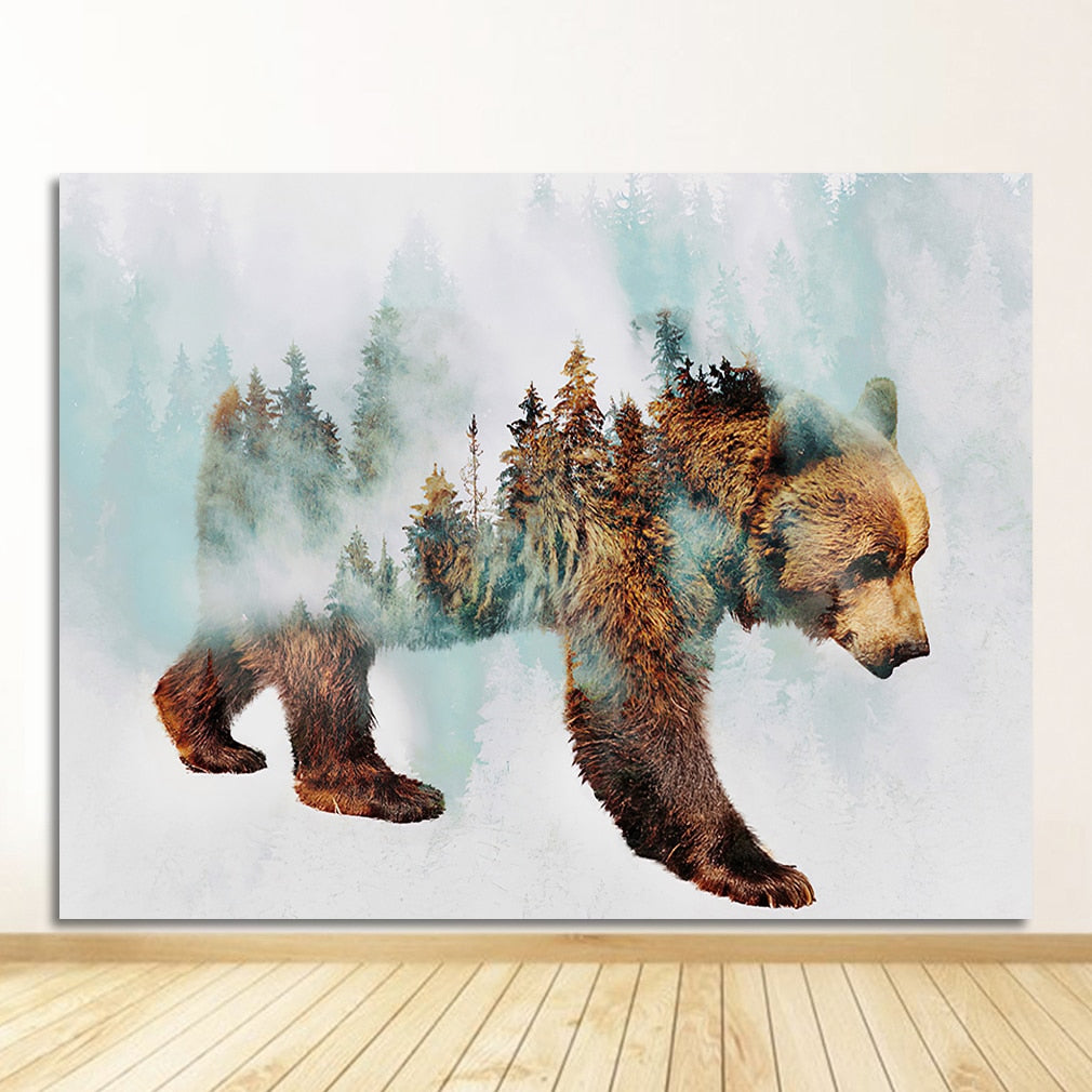 CORX Designs - Forest Bear Fox Wolf Canvas Art - Review