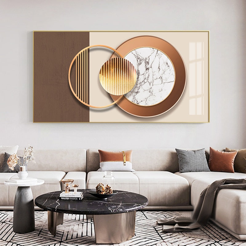 CORX Designs - Abstract Geometric Luxury Gold Canvas Art - Review