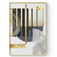 CORX Designs - Golden Gray White Abstract Geometric Canvas Art - Review