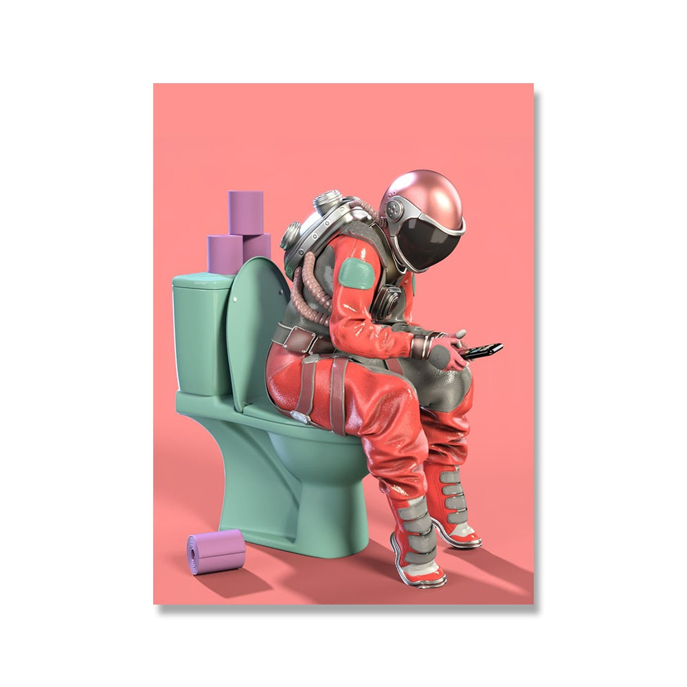CORX Designs - Astronaut in the Toilet Canvas Art - Review