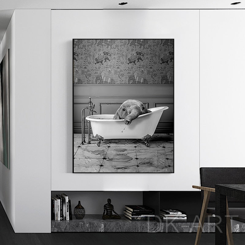 CORX Designs - Baby Elephant in Bathtub Canvas Art - Review