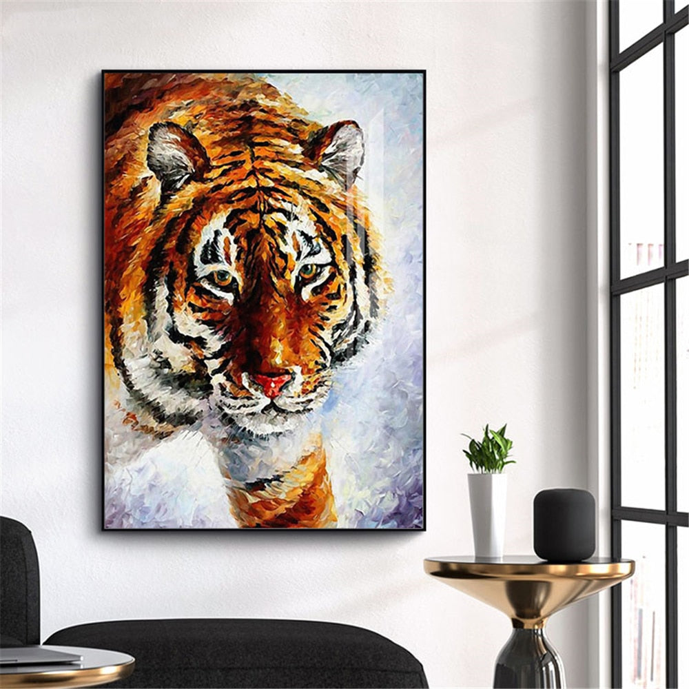 CORX Designs - Tiger Lion Wolf Close Up Canvas Art - Review