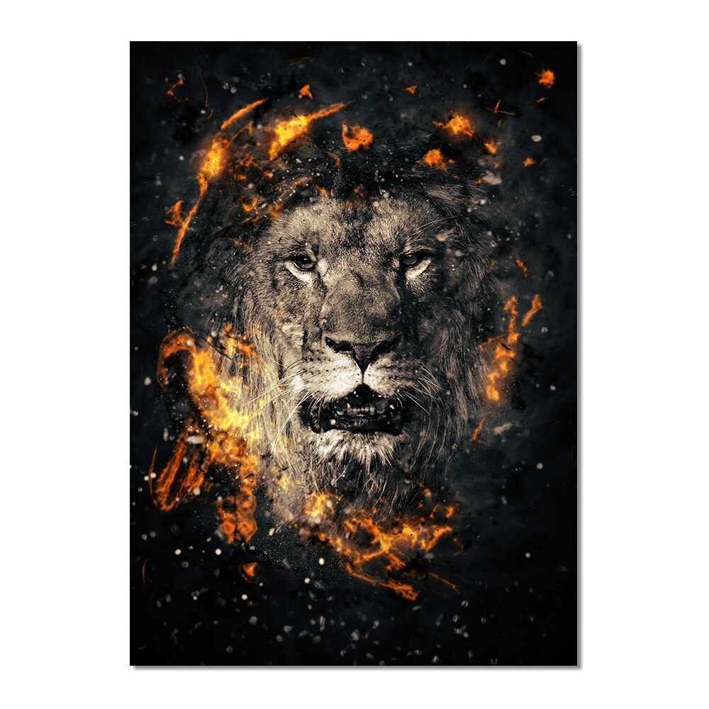 CORX Designs - Lion Head with Fire Canvas Art - Review