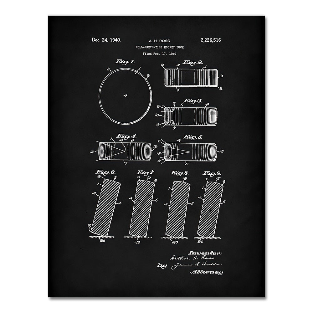 CORX Designs - Hockey Patent Blueprint Canvas Art - Review