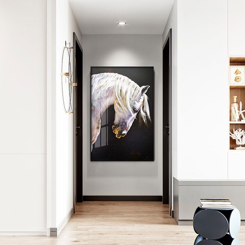 CORX Designs - Artistic White Horse Canvas Art - Review