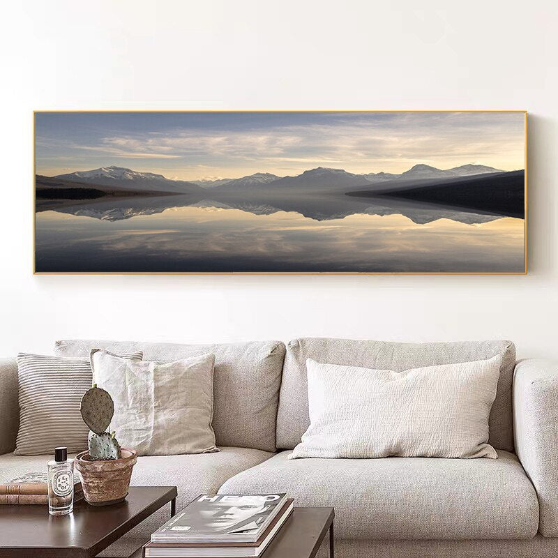 CORX Designs - Water Reflection Mountain Scenery Canvas Art - Review