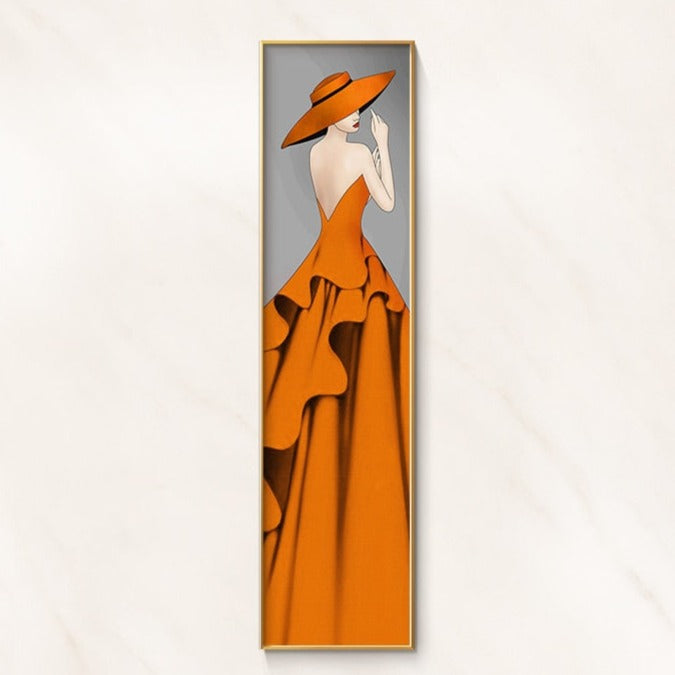 CORX Designs - Orange Dress Fashion Woman Canvas Art - Review