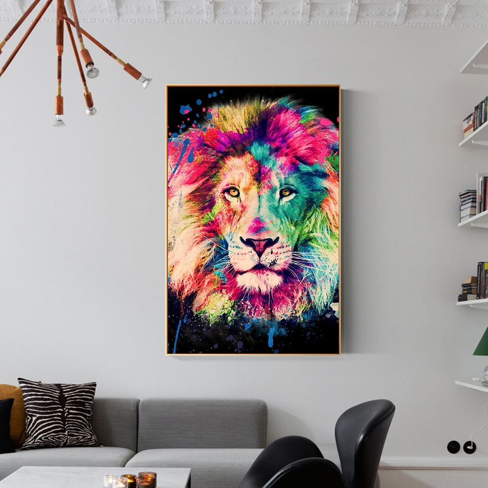 CORX Designs - Colorful Lion Wall Art Canvas - Review