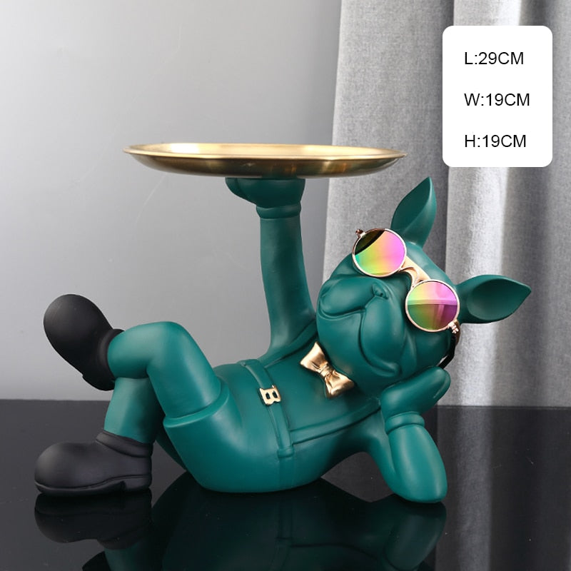 CORX Designs - Lying Bulldog Singe Tray Statue - Review