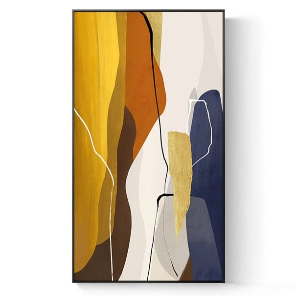 CORX Designs - Abstract Yellow Brown White Canvas Art - Review