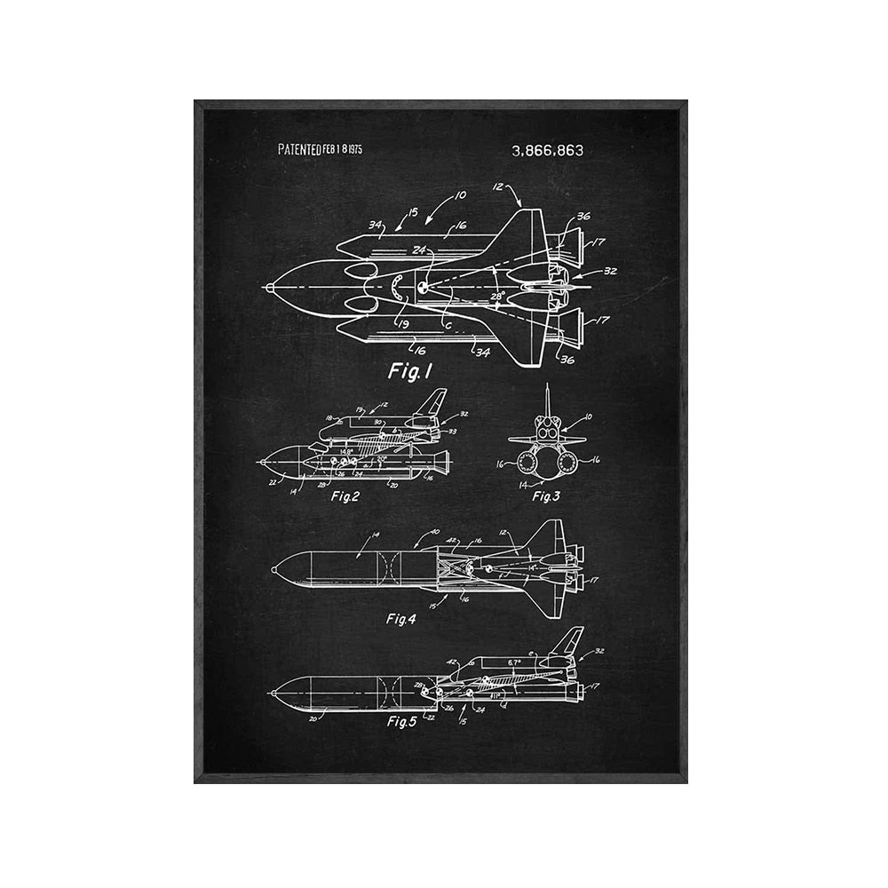 CORX Designs - Space X Falcon 1 Patent Blueprint Canvas Art - Review