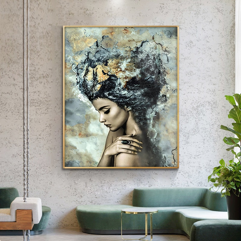 CORX Designs - Abstract Marble Girl Painting Canvas Art - Review