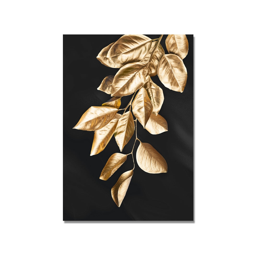 CORX Designs - Gold Black Leaf Canvas Art - Review