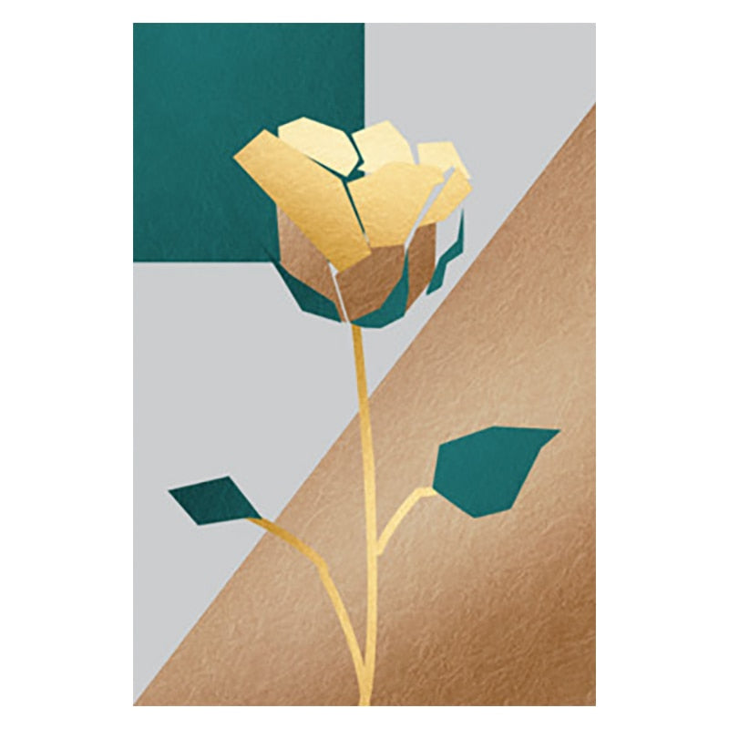 CORX Designs - Green Gold Abstract Rose Canvas Art - Review