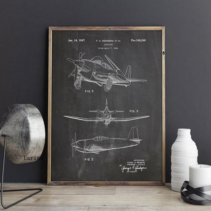 CORX Designs - Vintage Airplane Patent Blueprint Canvas Art - Review