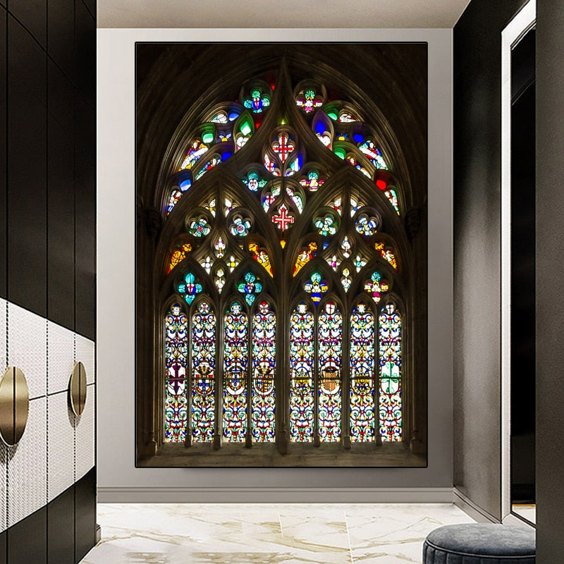 CORX Designs - Christ Jesus Mosaic Church Glass Window Canvas Art - Review