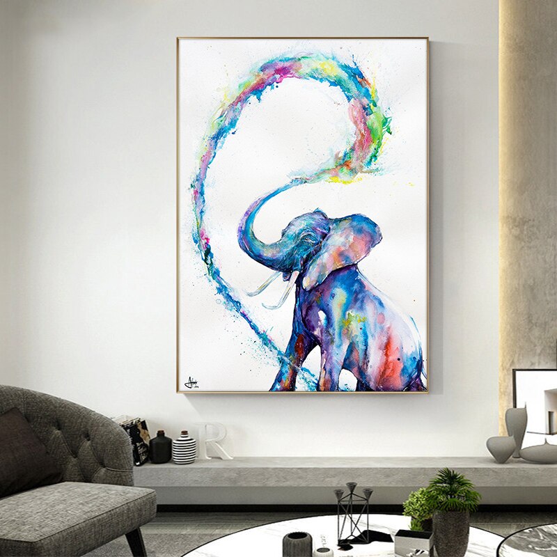 CORX Designs - Watercolor Elephant Wall Art Canvas - Review