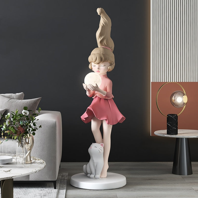 CORX Designs - Girl and Cat Large Statue with Light - Review