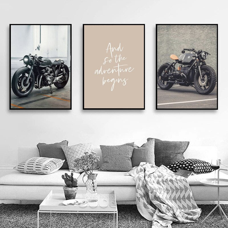 CORX Designs - Cool Motorcycle Knight Locomotive Canvas Art - Review