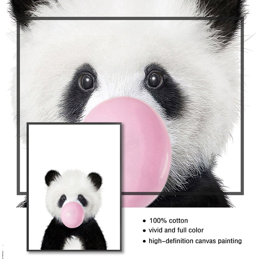 CORX Designs - Cute Pink Balloon Baby Panda Canvas Art - Review