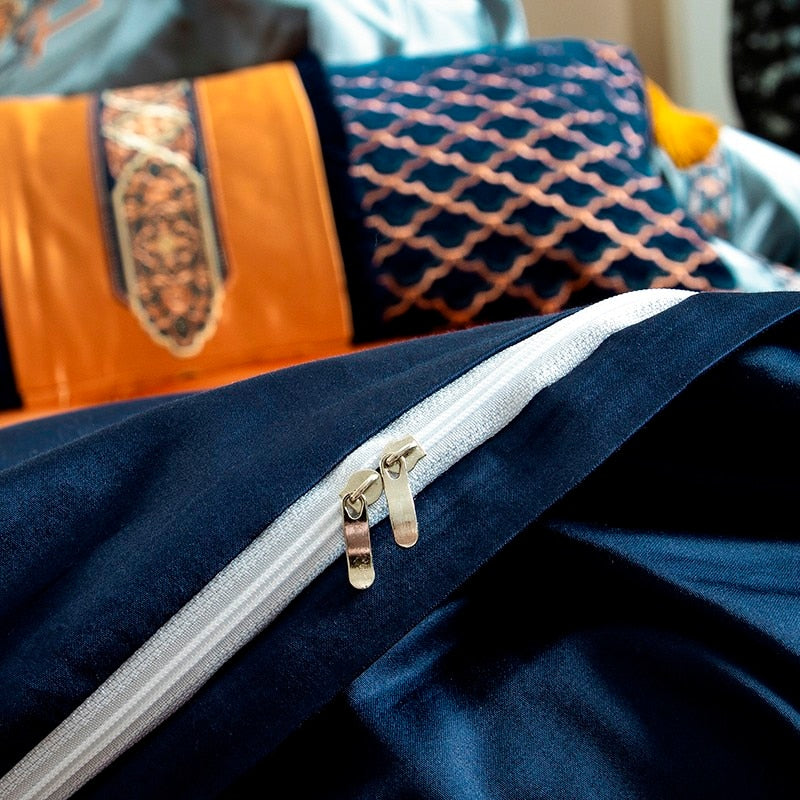 CORX Designs - Moneiba Luxurious Silk Jacquard Duvet Cover Bedding Set - Review