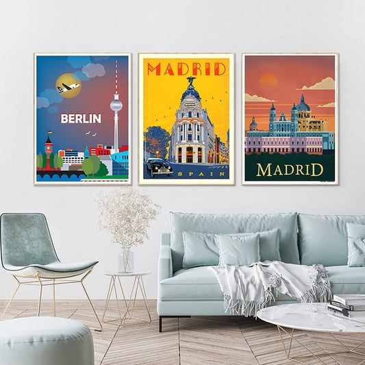 CORX Designs - Berlin Madrid Poster Canvas Art - Review