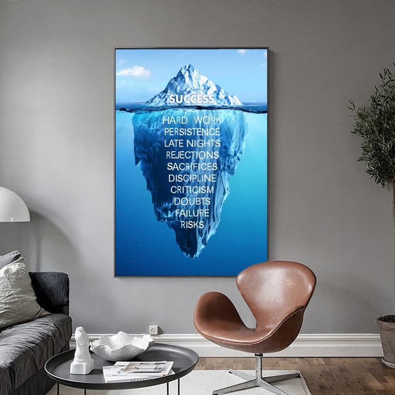 CORX Designs - Iceberg with Inspirational Words Canvas Art - Review