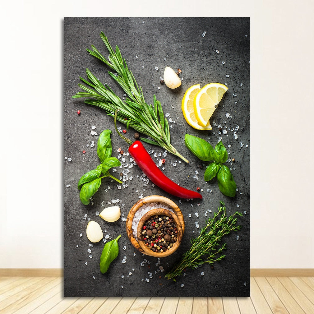 CORX Designs - Kitchen Theme Mix Herb and Spices Canvas Art - Review