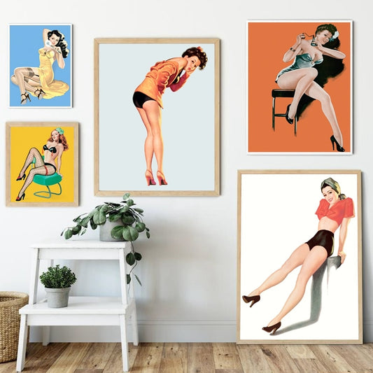 CORX Designs - Vintage Pin Up Girl Sexy Women Canvas Art - Review