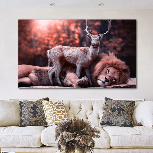 CORX Designs - Lion and Sika Deer Canvas Art - Review