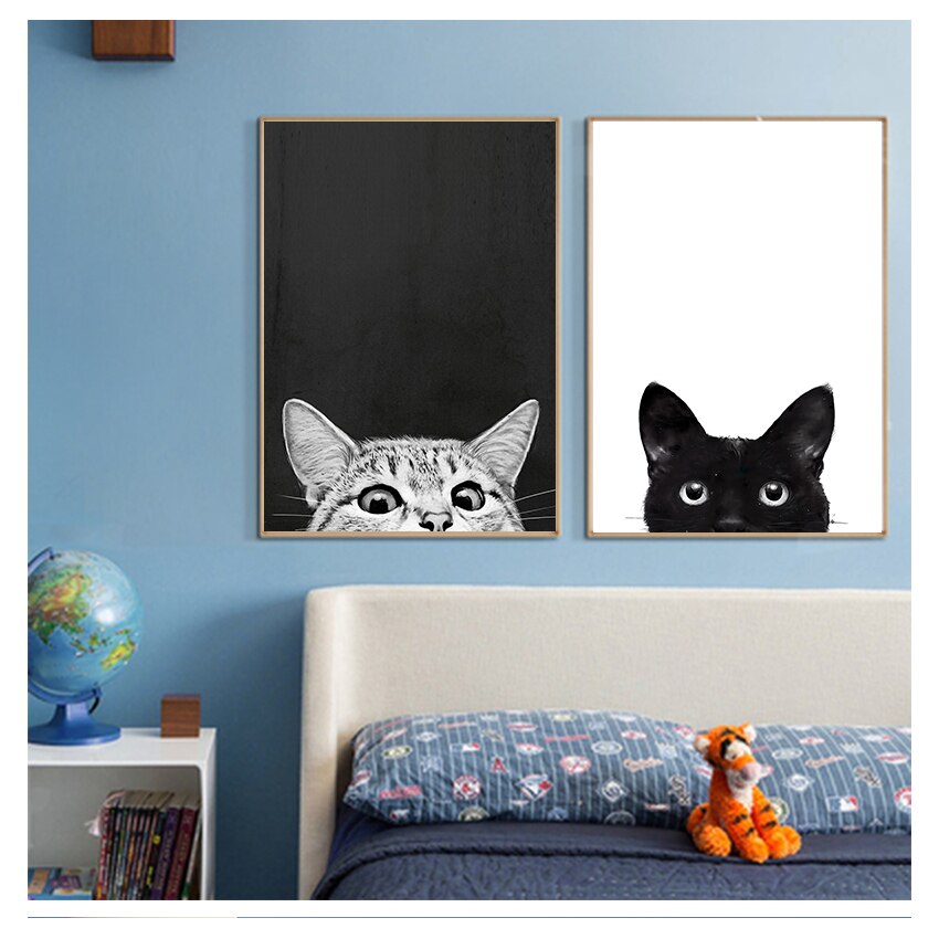 CORX Designs - Black and White Kitty Cat Canvas Art - Review