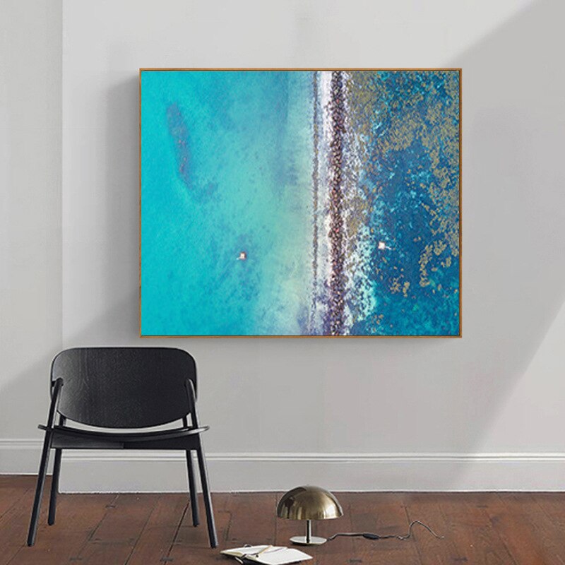 CORX Designs - Beach Overlooking Blue Ocean Canvas Art - Review