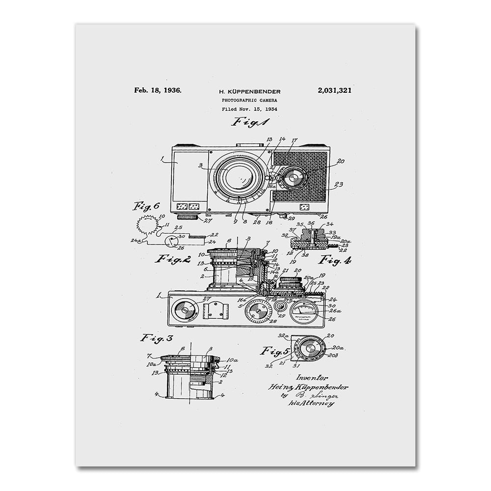 CORX Designs - Camera Patent Blueprint Canvas Art - Review