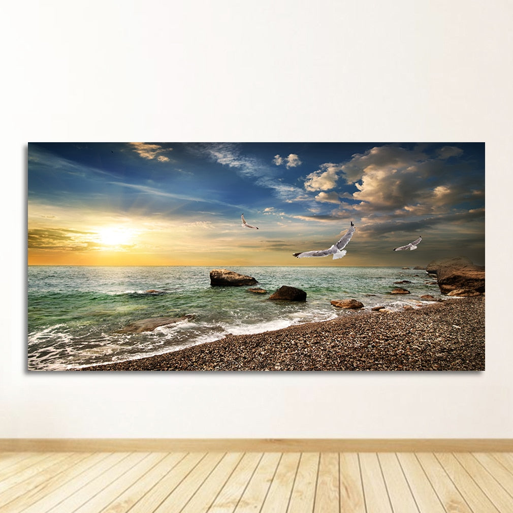 CORX Designs - Sky Sea Sunrise Landscape Canvas Art - Review