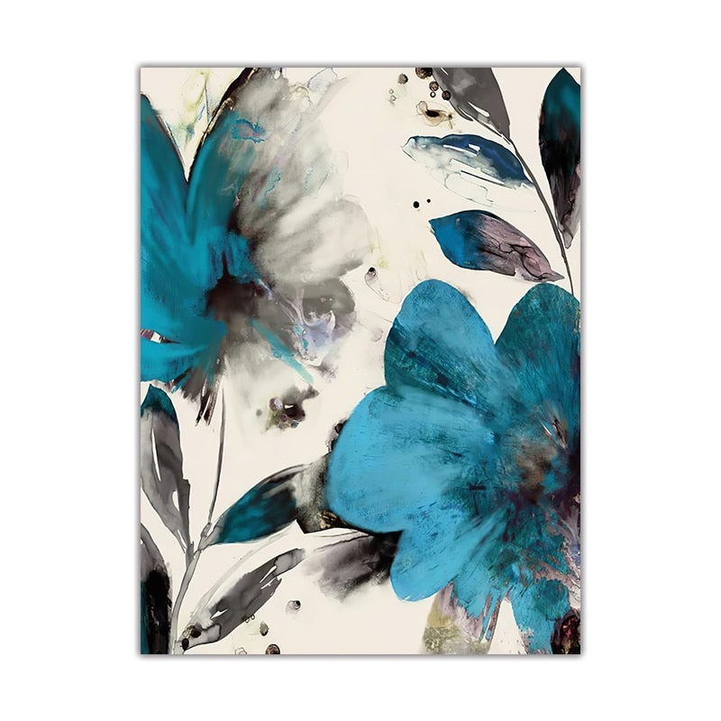 CORX Designs - Blue Paint Flowers Canvas Art - Review