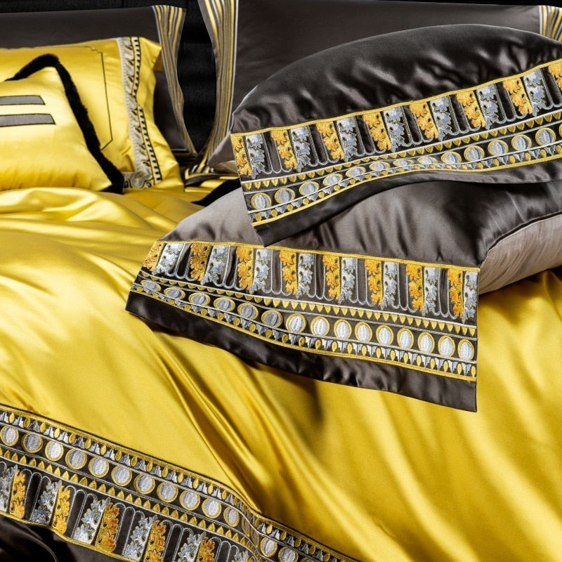 CORX Designs - Yemaya Luxurious Silk Jacquard Duvet Cover Bedding Set - Review