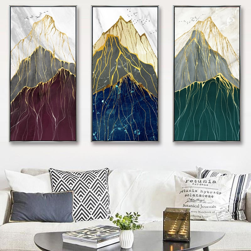 CORX Designs - Abstract Mountain Gold Canvas Art - Review