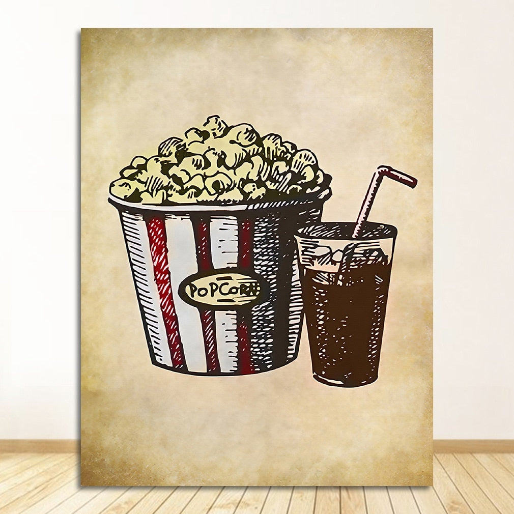 CORX Designs - Movie Theater Popcorn Vintage Art Canvas - Review