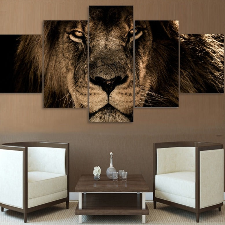 CORX Designs - Fierce Lion 5 Panel Canvas Art - Review