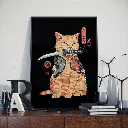 CORX Designs - Japanese Samurai Cat Ramen Canvas Art - Review