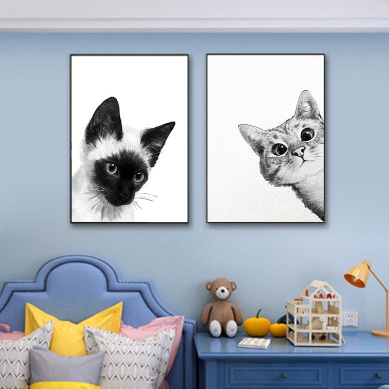 CORX Designs - Black and White Kitty Cat Canvas Art - Review