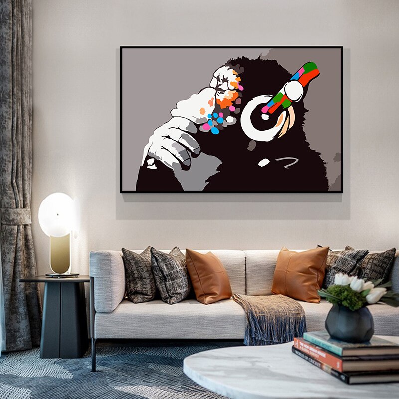CORX Designs - Orangutan Listening to Music with Earphones Canvas Art - Review
