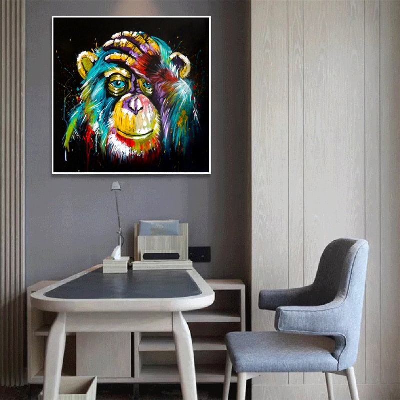 CORX Designs - Watercolor Thinking Monkey Wall Art Canvas - Review